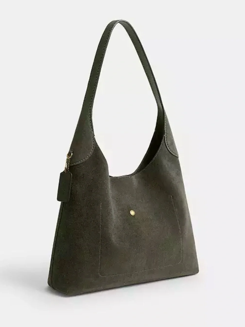 Coach Brooklyn Suede Small Shoulder Bag β Olive Green β NWT - Picture 3 of 15